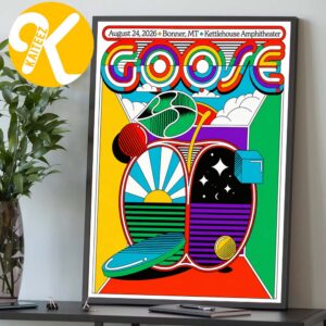 Goose The Band Bonner MT Event Poster At Kettlehouse Amphitheater In Bonner MT On August 24 2026 Home Decor Poster Canvas