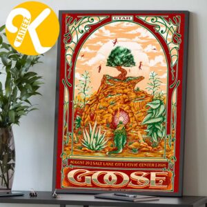 Goose The Band Salt Lake City UT Event Poster At Civic Center In Salt Lake City UT On August 29 2026 Home Decor Poster Canvsa