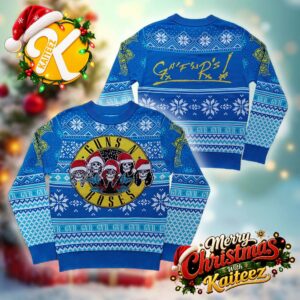 Guns N Roses Best Gift For Fans Blue Ugly Sweater