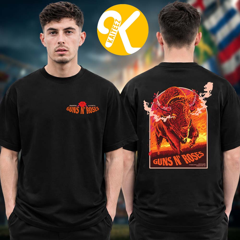 Guns N Roses Edmonton AB Canada Event Tee At Commonwealth Stadium In Edmonton AB On August 26 2026 Two Sided Unisex T-Shirt Guns N Roses Edmonton AB Canada Event Tee At Commonwealth Stadium In Edmonton AB On August 26 2026 Two Sided Unisex T-Shirt