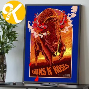 Guns N Roses Edmonton AB Event Poster At Commonwealth Stadium In Edmonton AB On August 26 2026 Home Decor Poster Canvas