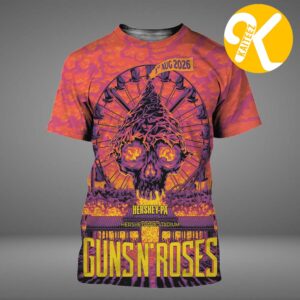 Guns N Roses Hershey PA Event Poster At Hersheypark Stadium In Hershey PA On August 1 2026 All Over Print Shirt