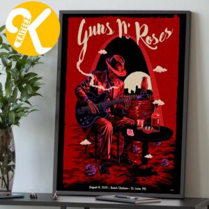 Guns N Roses St Louis MO Event Poster At Busch Stadium In St Louis MO On August 16 2026 Home Decor Poster Canvas