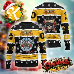 Guns N Roses Sweet Child O’ Christmas Time Logo Ugly Christmas Sweater