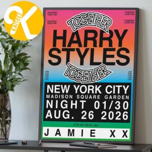 Harry Styles Together New York City Madison Square Garden Night 01 30 August 26 2026 Poster Canvas Wall Art