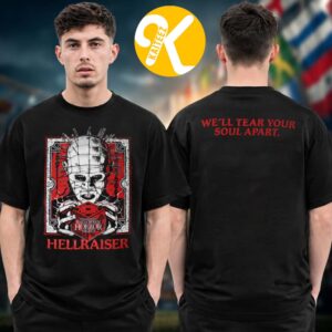 Hellraiser Merch Universal Studios Halloween Horror Nights We Will Tear Your Soul Apart Two Sided Unisex T-Shirt