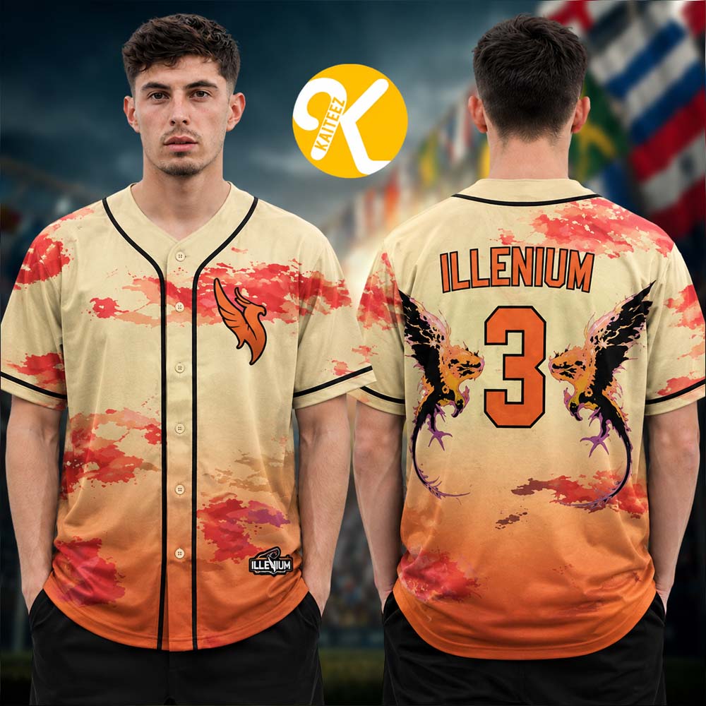 ILLENIUM Merch Exclusive Red Rocks 2026 One Night Only Baseball Jersey ILLENIUM Merch Exclusive Red Rocks 2026 One Night Only Baseball Jersey