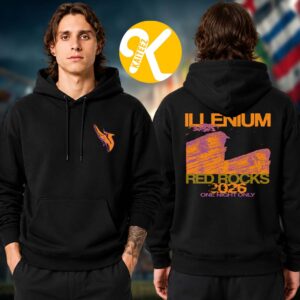 ILLENIUM Merch Exclusive Red Rocks 2026 One Night Only Two Sided Unisex T-Shirt