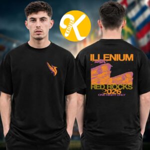 ILLENIUM Merch Exclusive Red Rocks 2026 One Night Only Two Sided Unisex T-Shirt