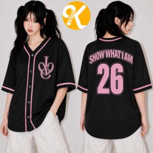IVE Merch Show That I Am World Tour 2026 Black Baseball Jersey