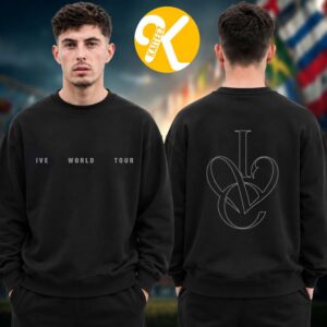 IVE Merch Show That I Am World Tour 2026 Black Minimal Crest Crewneck
