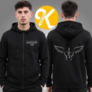 IVE Merch Show That I Am World Tour 2026 Black Winged Crest Zip Hoodie
