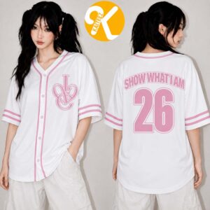 IVE Merch Show That I Am World Tour 2026 White Baseball Jersey