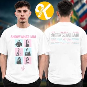 IVE Merch Show That I Am World Tour 2026 White Show What I Am Portrait Two Sided Unisex T-Shirt