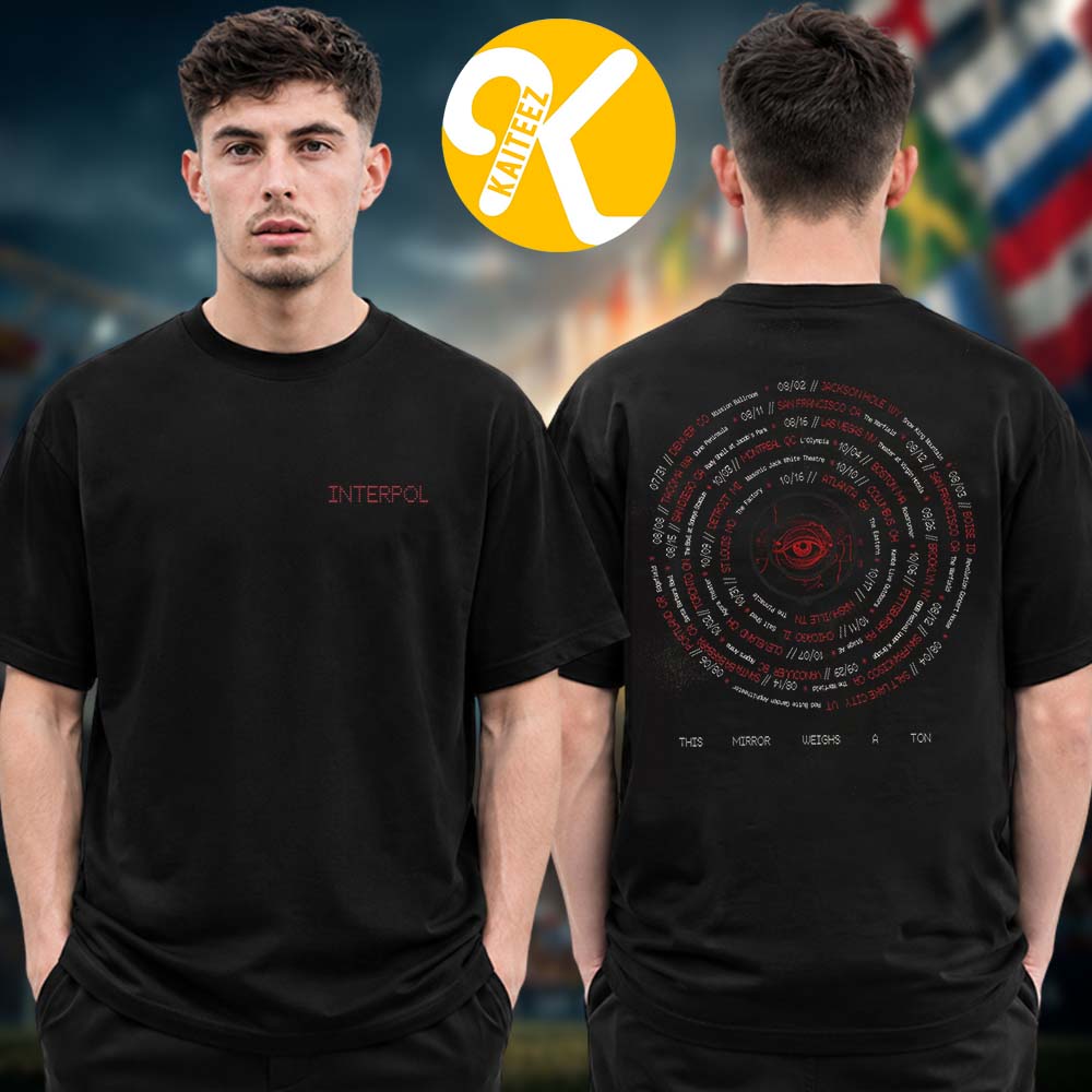 Interpol Merch North America Tour 2026 Circle Tour Dates Two Sided Unisex T-Shirt Interpol Merch North America Tour 2026 Circle Tour Dates Two Sided Unisex T-Shirt