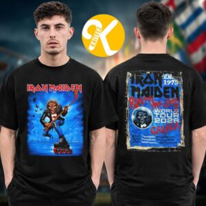 Iron Maiden Canada Event T-Shirt Run For Your Lives World Tour 2026 In Toronto ON And Montreal QC Canada Two Sided Unisex T-Shirt