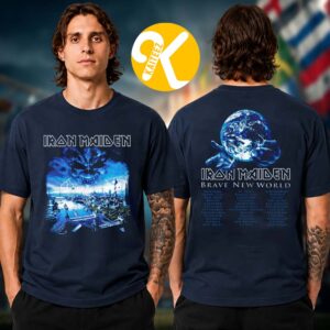 Iron Maiden Merch IM50 Brave New World Tour Two Sided Unisex T-Shirt