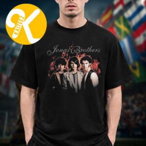 Jonas Brothers Merch Burning Up All Over Again Tour 2026 Brothers Throwback Photo Unisex T-Shirt