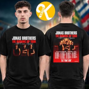 Jonas Brothers The Burning Up Tour All Over Again North America Tour Dates Two Sided Unisex T-Shirt