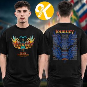Journey Merch Final Frontier Tour 2026 Tour Dates Two Sided Unisex T-Shirt