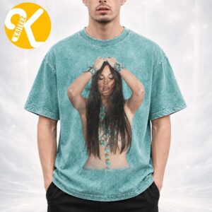 Kacey Musgraves Merch Middle Of Nowhere Tour 2026 Turquoise Photo Unisex Washed Shirt