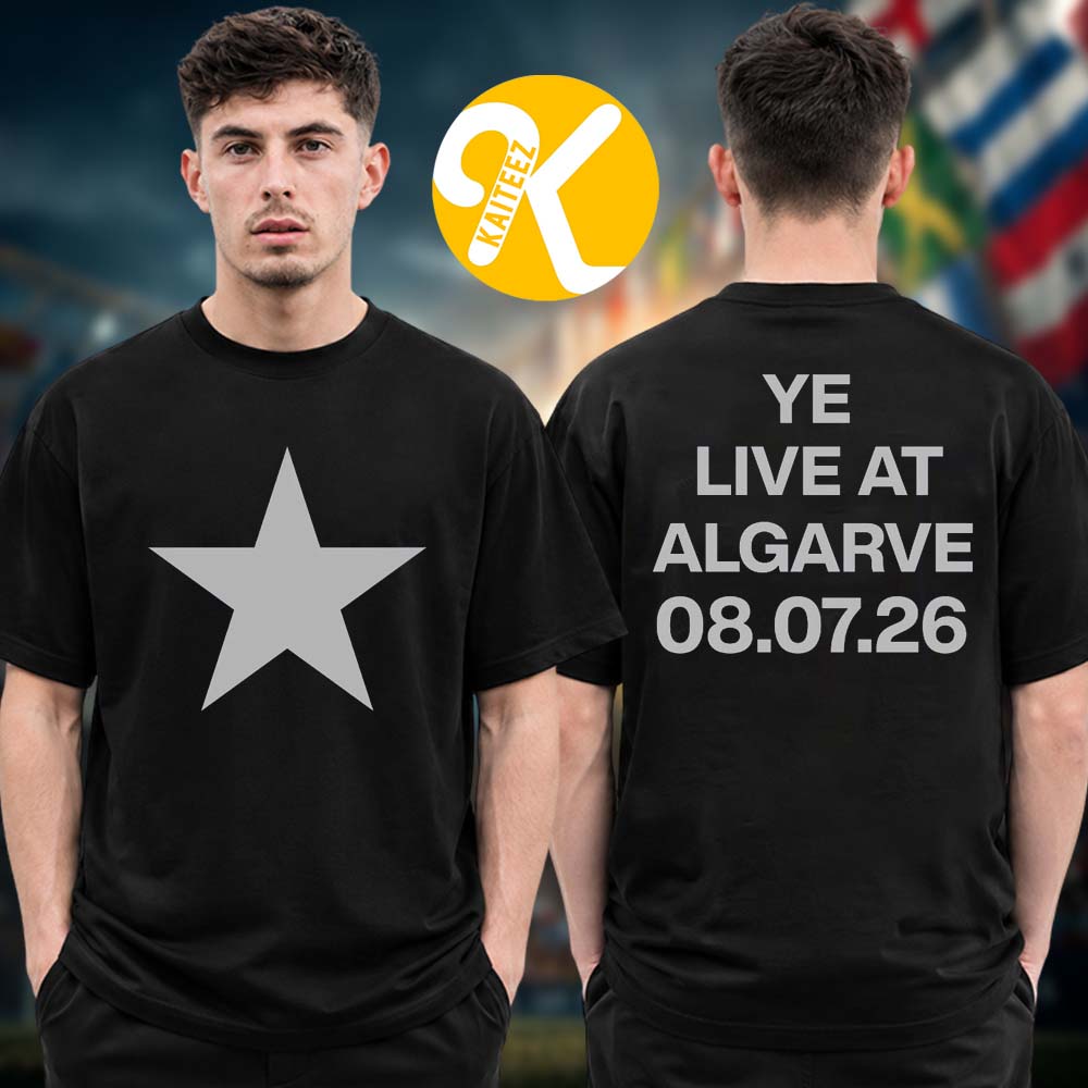 Kanye West Ye Live At Algarve Portugal 2026 On August 7 2026 Star UnisexT-Shirt Kanye West Ye Live At Algarve Portugal 2026 On August 7 2026 Star UnisexT-Shirt