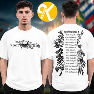 Ken Carson Merch Xperiment Tour 2026 Floral Tour Dates White Two Sided Unisex T-Shirt
