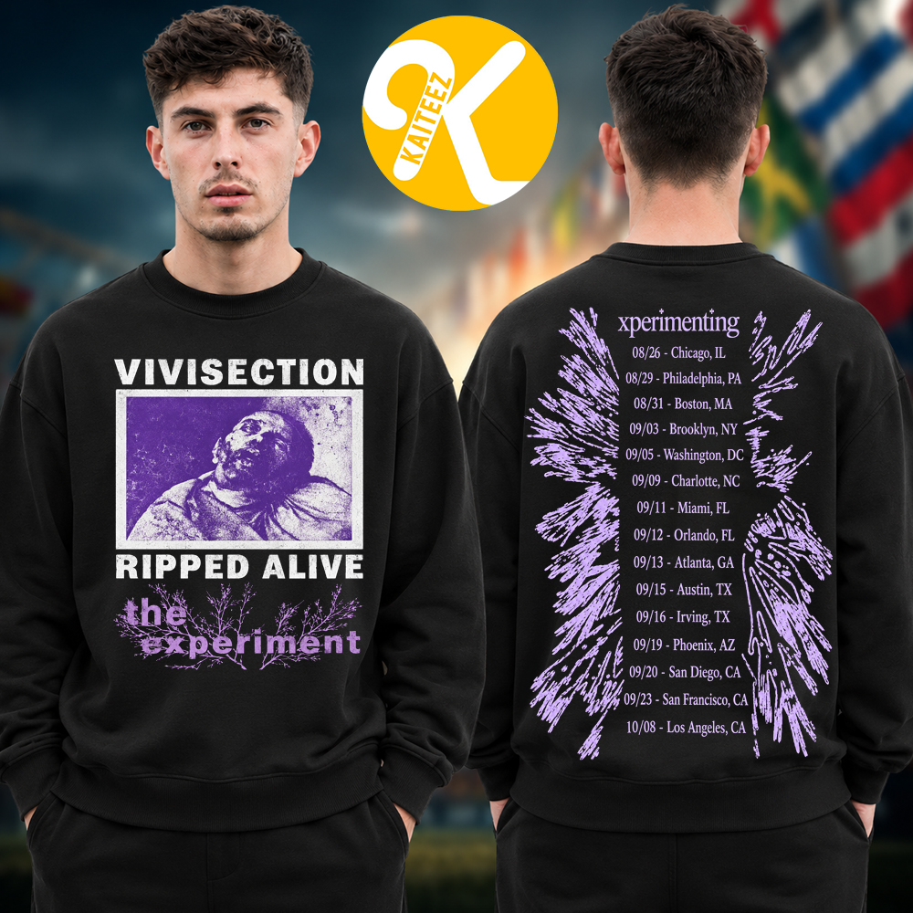 Ken Carson Merch Xperiment Tour 2026 Vivisection Tour Dates Two Sided Unisex Sweatshirt Ken Carson Merch Xperiment Tour 2026 Vivisection Tour Dates Two Sided Unisex Sweatshirt