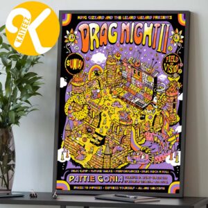 King Gizzard And The Lizard Wizard Event Poster Field of Vision II Festival In Buena Vista CO On August 14 16 2026 Drag Night Home Decor Poster Canvas