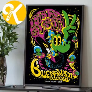 King Gizzard And The Lizard Wizard Event Poster Field of Vision II Festival In Buena Vista CO On August 14 16 2026 Home Decor Poster Canvas