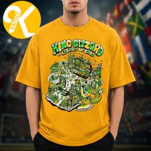 King Gizzard And The Lizard Wizard Merch Field of Vision II Festival 2026 Drag Night Gold Unisex T-Shirt