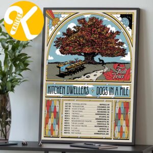 Kitchen Dwellers And Dogs In A Pile Fall Tour 2026 Tour Dates Home Decor Poster Canvas