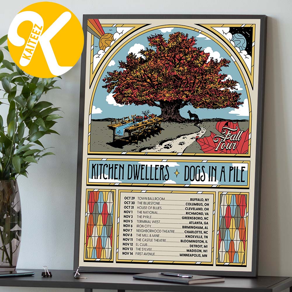 Kitchen Dwellers And Dogs In A Pile Fall Tour 2026 Tour Dates Home Decor Poster Canvas Kitchen Dwellers And Dogs In A Pile Fall Tour 2026 Tour Dates Home Decor Poster Canvas