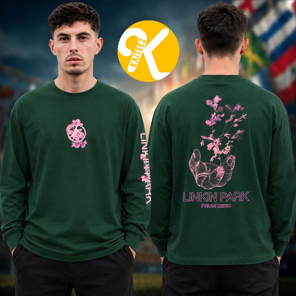 Linkin Park x Makoto Azuma Collab Merch Green Unisex Longsleeve Linkin Park x Makoto Azuma Collab Merch Green Unisex Longsleeve