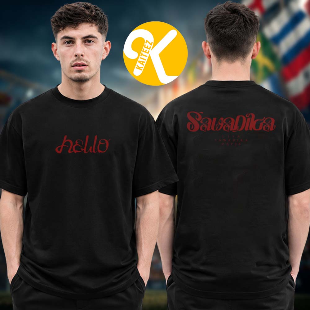 Lisa Blackpink Merch Hello Sawadika Two Sided Unisex T-Shirt Lisa Blackpink Merch Hello Sawadika Two Sided Unisex T-Shirt