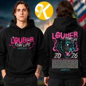 Louder Than Life Festival 2026 Merch At Kentucky Expo Center In Louisville KY On September 17 18 19 20 2026 Blue Panther Two Sided Unisex Hoodie