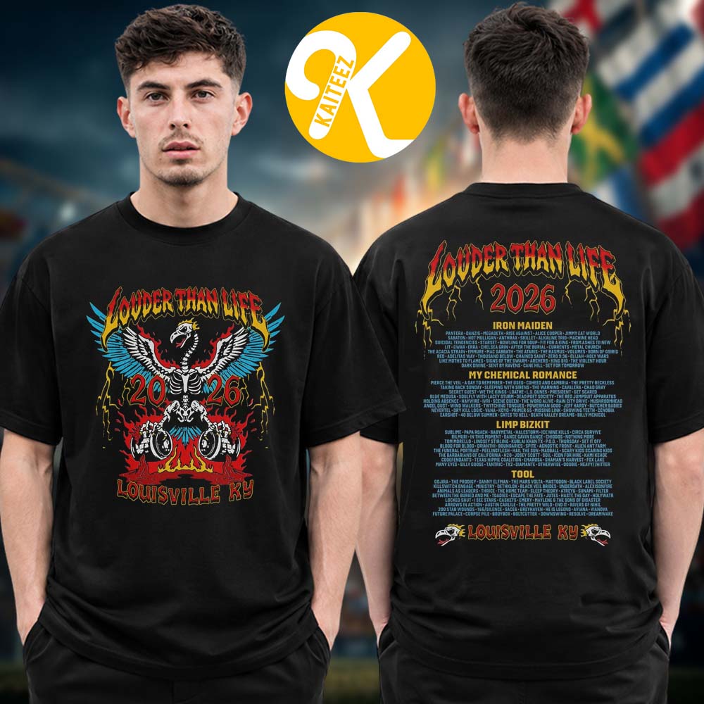Louder Than Life Festival 2026 Merch At Kentucky Expo Center In Louisville KY On September 17 18 19 20 2026 Fire Phoenix Line Up Two Sided Unisex T-Shirt Louder Than Life Festival 2026 Merch At Kentucky Expo Center In Louisville KY On September 17 18 19 20 2026 Fire Phoenix Line Up Two Sided Unisex T-Shirt