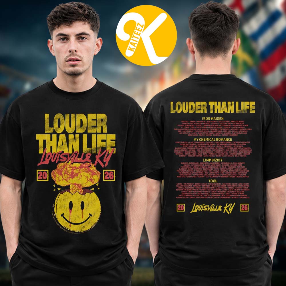 Louder Than Life Festival 2026 Merch At Kentucky Expo Center In Louisville KY On September 17 18 19 20 2026 Killer Smile Line Up Two Sided Unisex T-Shirt Louder Than Life Festival 2026 Merch At Kentucky Expo Center In Louisville KY On September 17 18 19 20 2026 Killer Smile Line Up Two Sided Unisex T-Shirt
