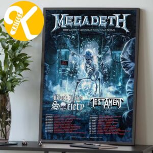 Megadeth Break Out Hibernation Of The Nations Spring Tour 2027 Tour Dates Home Decor Poster Canvas