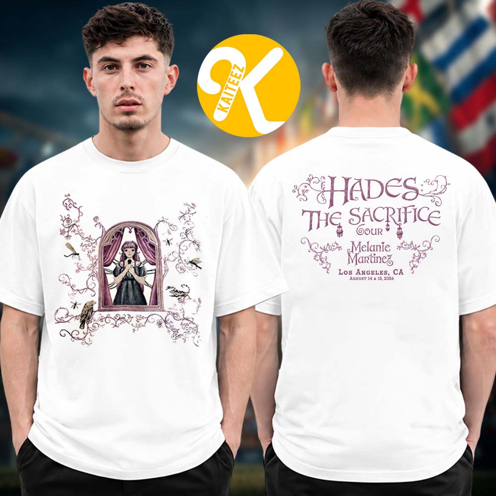 Melanie Martinez LA Exclusive Tee Hades The Sacrifice Tour 2026 At Kia Forum In Los Angeles CA On August 14 15 2026 Two Sided Unisex T-Shirt Melanie Martinez LA Exclusive Tee Hades The Sacrifice Tour 2026 At Kia Forum In Los Angeles CA On August 14 15 2026 Two Sided Unisex T-Shirt