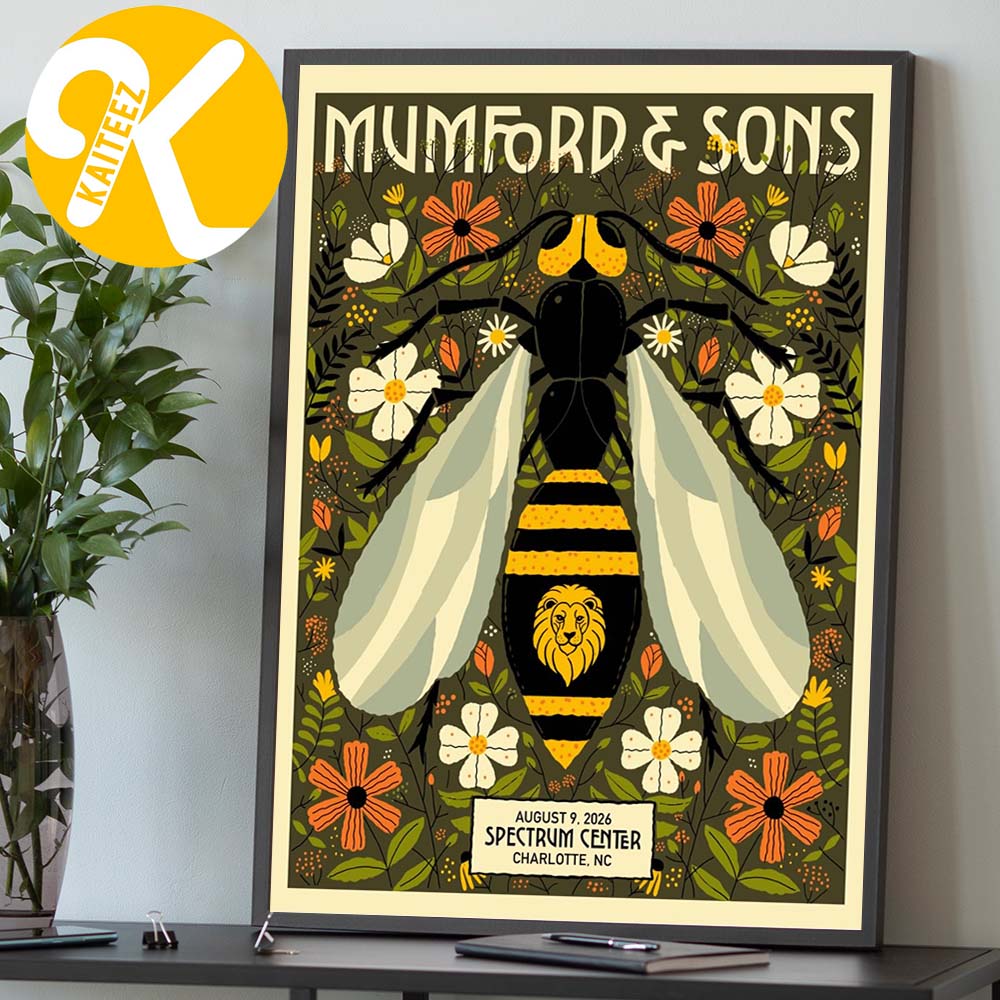 Mumford And Sons Charlotte NC Event Poster At Spectrum Center In Charlotte NC On August 9 2026 Home Decor Poster Canvas Mumford And Sons Charlotte NC Event Poster At Spectrum Center In Charlotte NC On August 9 2026 Home Decor Poster Canvas