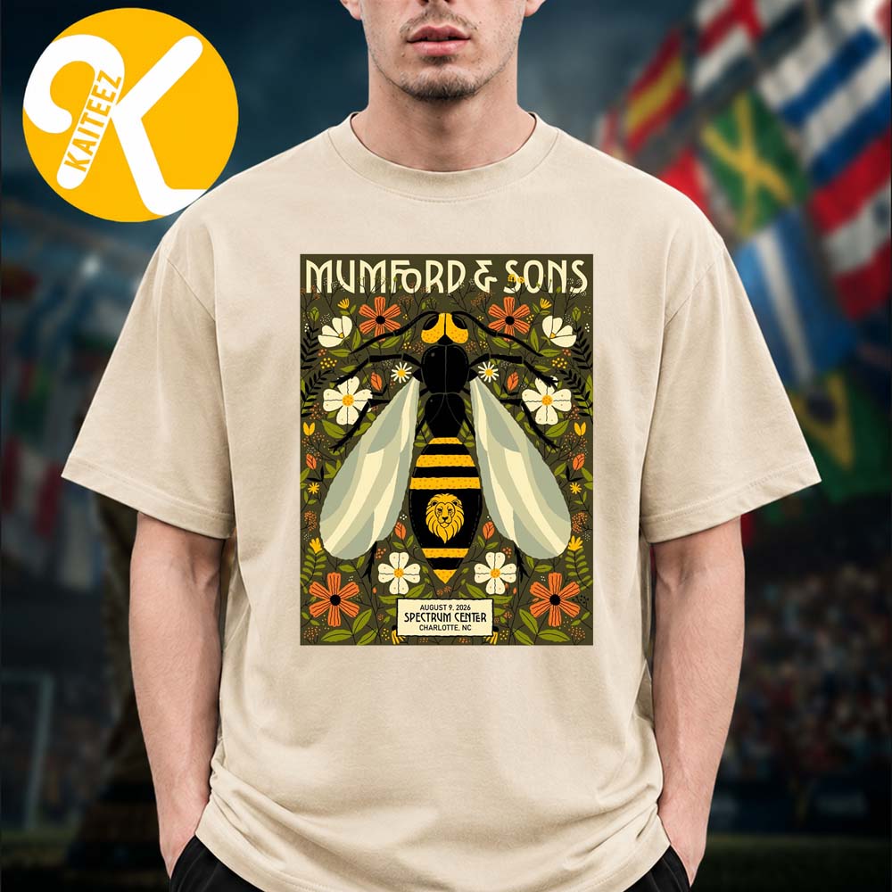 Mumford And Sons Charlotte NC Event Poster At Spectrum Center In Charlotte NC On August 9 2026 Unisex T-Shirt Mumford And Sons Charlotte NC Event Poster At Spectrum Center In Charlotte NC On August 9 2026 Unisex T-Shirt