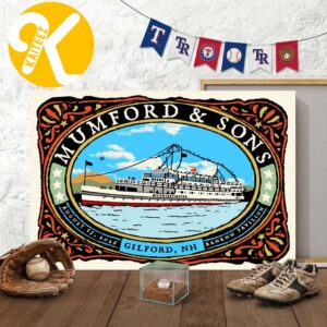 Mumford And Sons Gilford NH Event Poster At Banknh Pavilion In Gilford NH On August 15 2026 Home Decor Poster Canvas