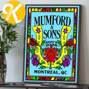 Mumford And Sons Montreal QC Event Poster At Lasso Festival In Montreal QC On August 16 2026 Home Decor Poster Canvas