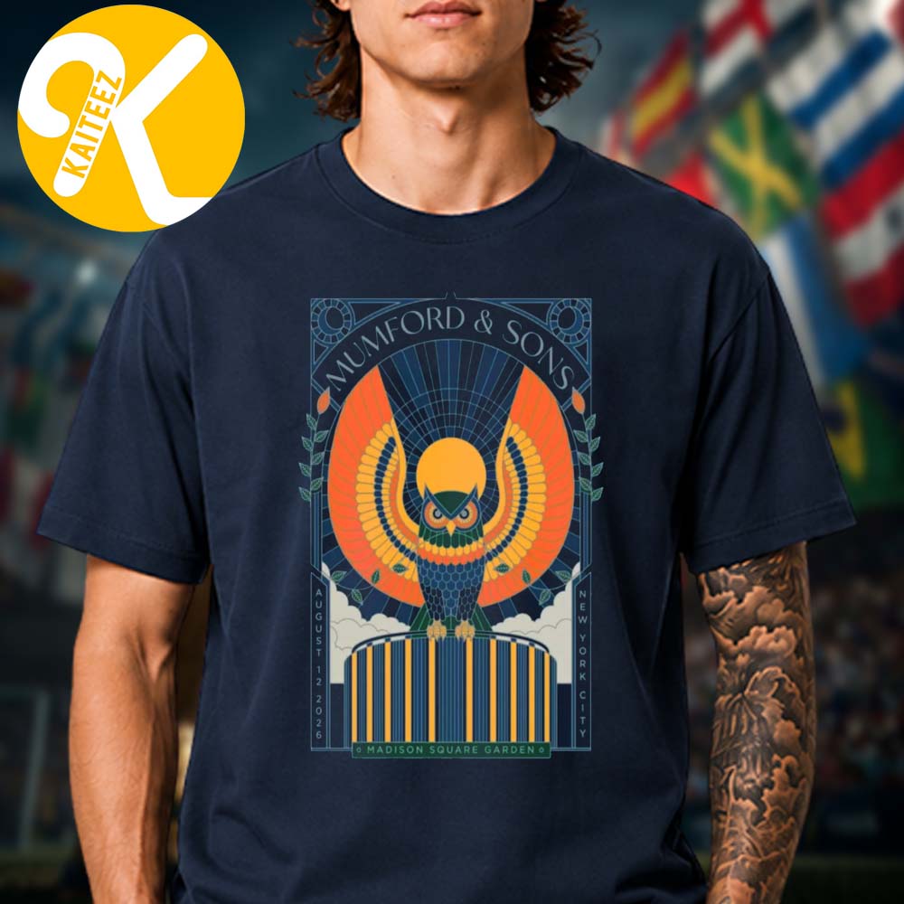Mumford And Sons New York City Ny Event Poster Night 2 At Madison Square Garden In New York City NY On August 12 2026 Unisex T-Shirt Mumford And Sons New York City Ny Event Poster Night 2 At Madison Square Garden In New York City NY On August 12 2026 Unisex T-Shirt