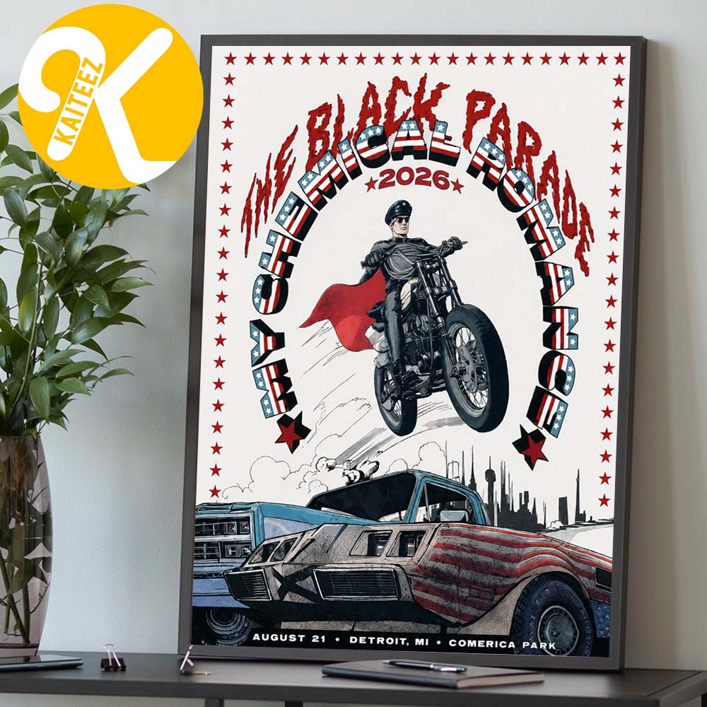 My Chemical Romance Detroit MI Event Poster At Comerica Park In Detroit MI On August 21 2026 Home Decor Poster Cạnvas My Chemical Romance Detroit MI Event Poster At Comerica Park In Detroit MI On August 21 2026 Home Decor Poster Cạnvas