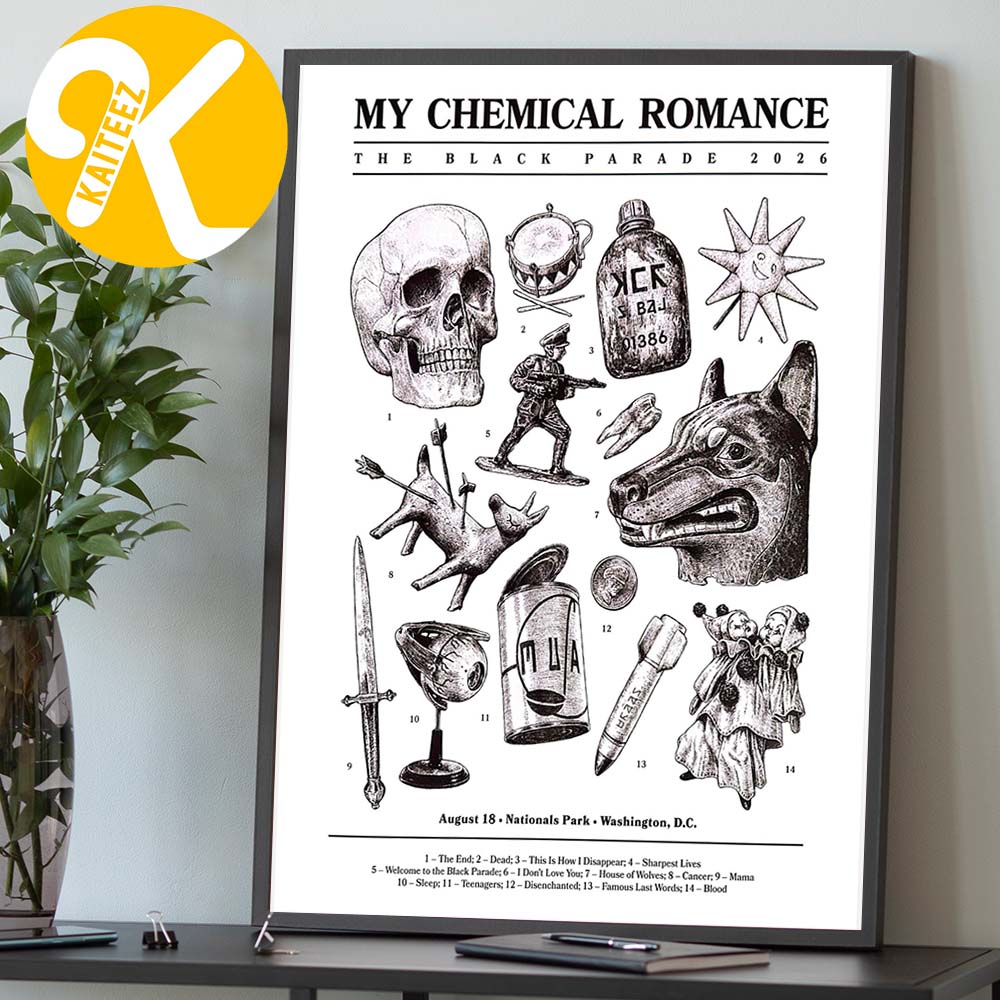 My Chemical Romance Washington DC Exclusive Event Poster At Nationals Park In Washington DC On August 18 2026 Home Decor Poster Canvas My Chemical Romance Washington DC Exclusive Event Poster At Nationals Park In Washington DC On August 18 2026 Home Decor Poster Canvas