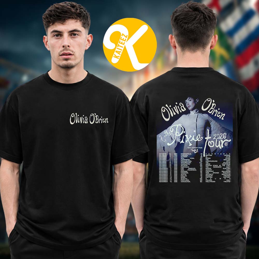 Olivia OBrien The Pixie Tour 2026 Tour Dates Two Sided Unisex T-Shirt Olivia OBrien The Pixie Tour 2026 Tour Dates Two Sided Unisex T-Shirt