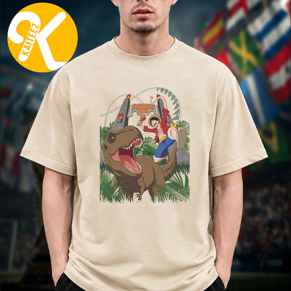 One Piece x Jurassic Park Collaboration Merch Celebrates 25th Anniversary Of Universal Studios Japan Unisex T-Shirt One Piece x Jurassic Park Collaboration Merch Celebrates 25th Anniversary Of Universal Studios Japan Unisex T-Shirt