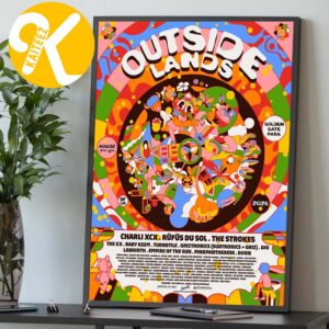 Outside Lands Festival 2026 Event Poster At Golden Gate Park In San Francisco CA On August 7-9 2026 Home Decor Poster Canvas